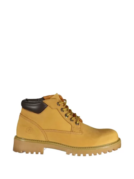 Botine Lumberjack din piele galben