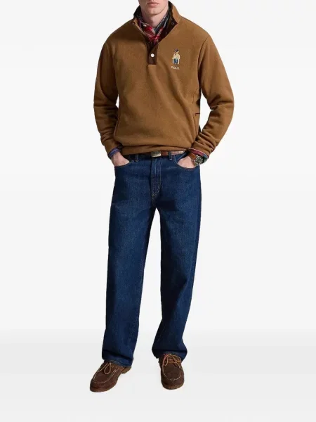 Fleece polo Polo Ralph Lauren κόκκινο