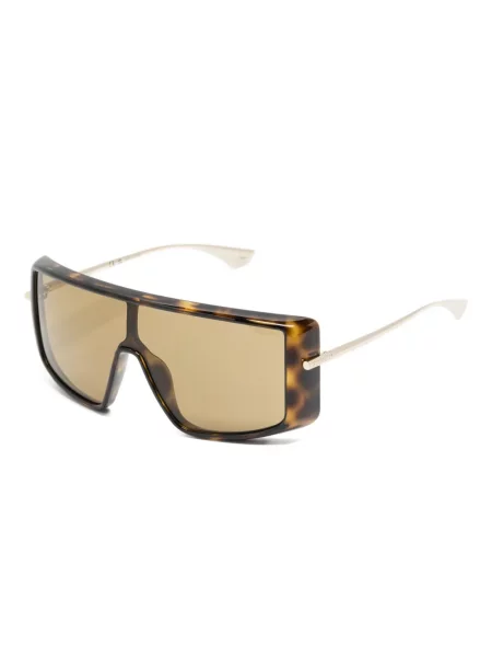 Ochelari de soare Alexander Mcqueen Eyewear cu imprimeu geometric maro