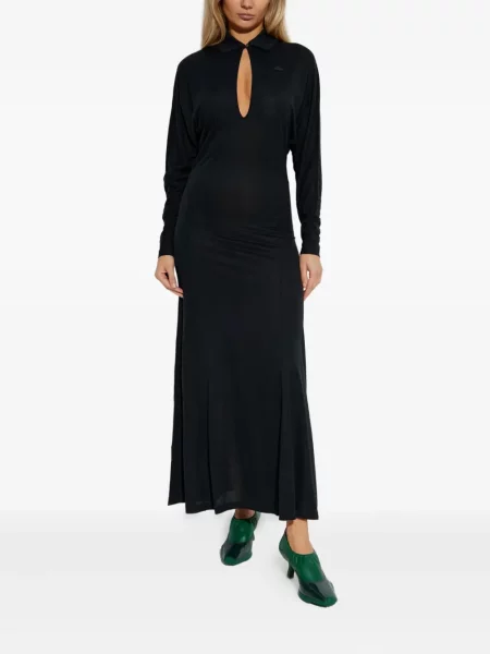 Rochie maxi Lacoste lungă de costum negru