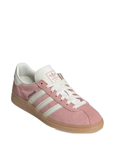 Ριγέ sneakers Adidas σουέντ ροζ