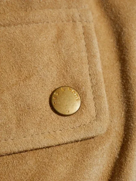 Geacă Rag & Bone din piele de căprioară