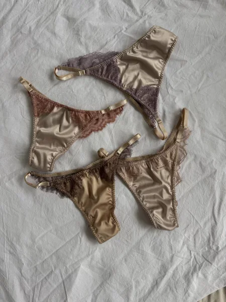 Сатиновий Набір трусів LINIYA бежевий