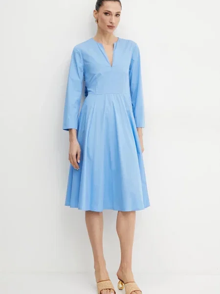 MAX&Co. rochie din mini evazati albastru