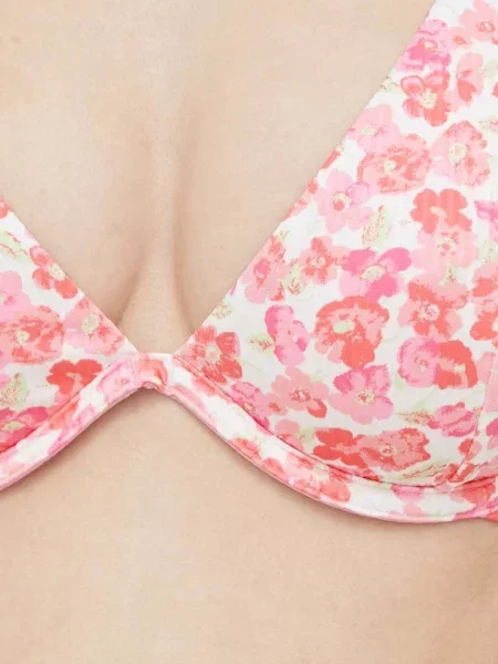 Plavková podprsenka Hollister Co. měkký košík růžová