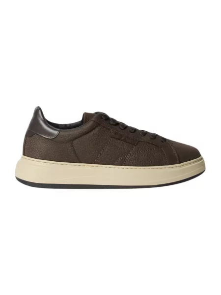 Sneakersy Woolrich skórzane brązowe