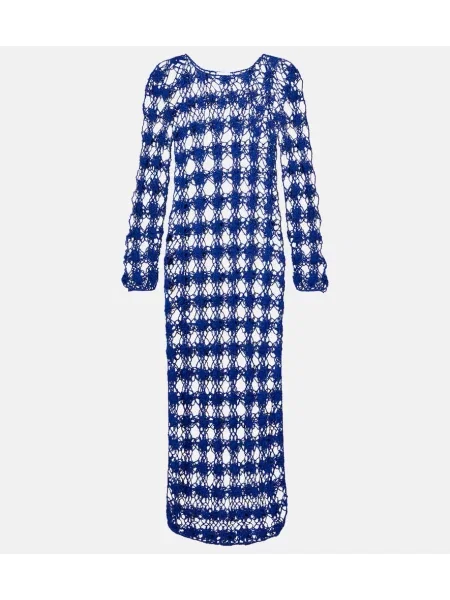 Maksi sukienka maxi Anna Kosturova garniturowa niebieska