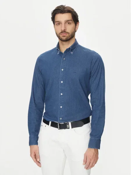 Michael Kors džínová košile Tmavomodrá modrá