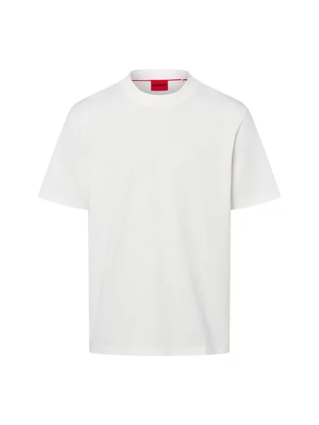HUGO T-Shirt Dapolino Écru biała