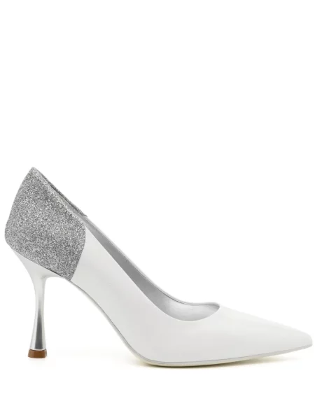Pantofi cu toc Madison.maison din piele alb