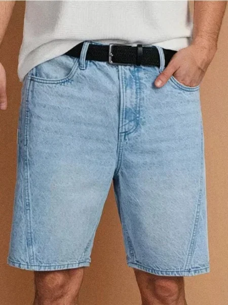 Sinsay Volné džínové šortky modrá