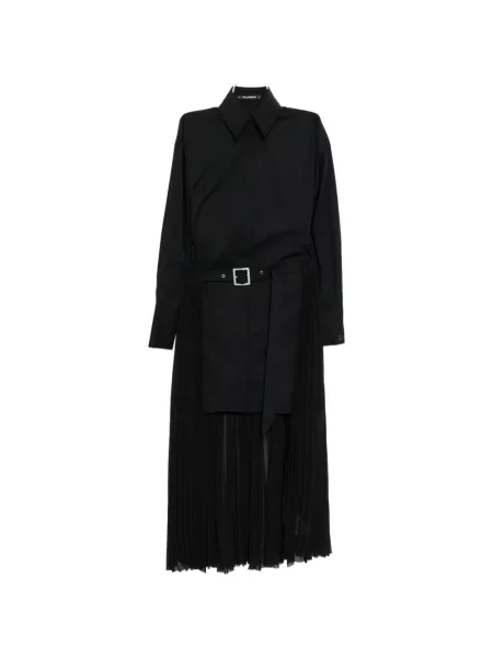Rochie tip cămașă Karl Lagerfeld plisată de costum negru