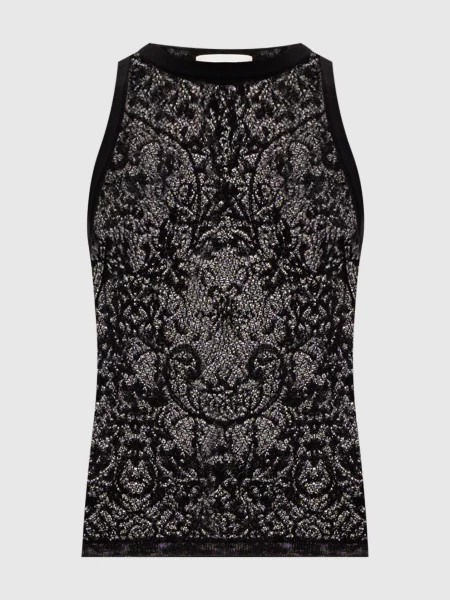 Топ Alexander Mcqueen с принтом черный