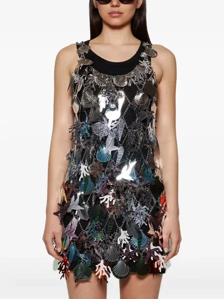 Rochie mini Rabanne de costum argintiu