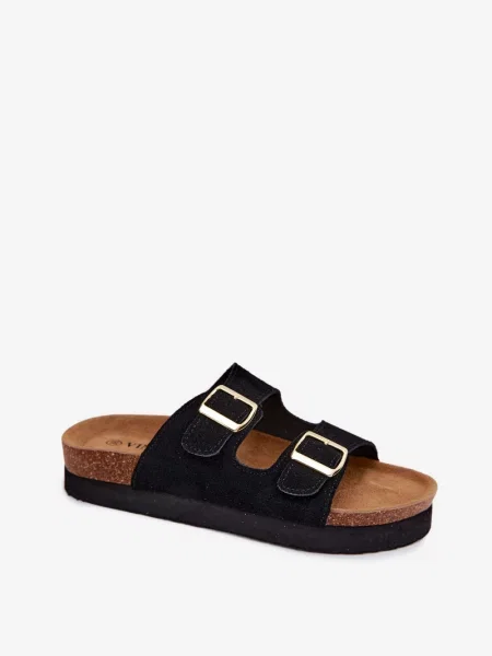 Sandale Vinceza din piele cu platformă negru