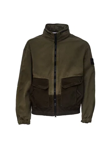 Kurtka bomber Stone Island z kamieniami wodoszczelny zielony