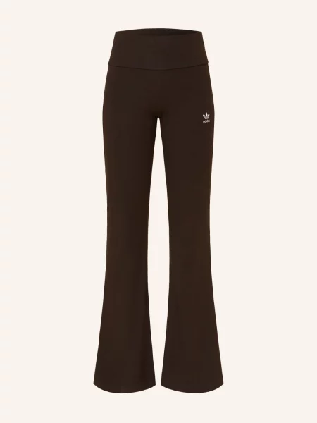 Pletené pletené legíny Adidas hnědé