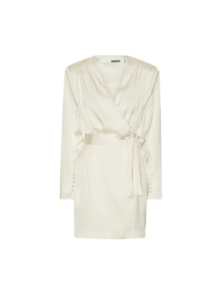 Mała mały sukienka mini Rotate Birger Christensen kopertowa beżowa