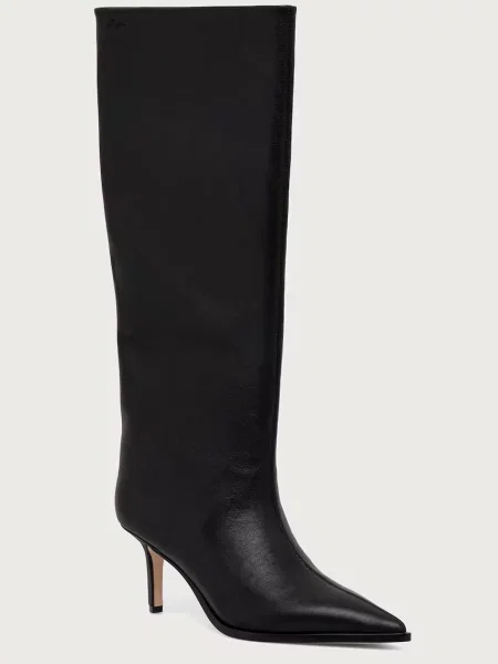 BOSS Orange cizme cu cui pentru femei din piele Miah negru