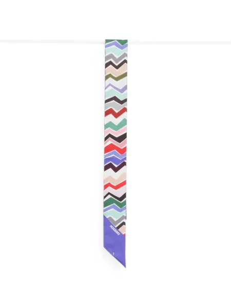 Fular Missoni cu imagine violet