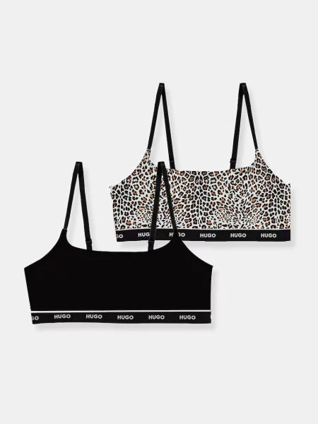 HUGO braletka s TWIN BRALETTE DESIGN černá