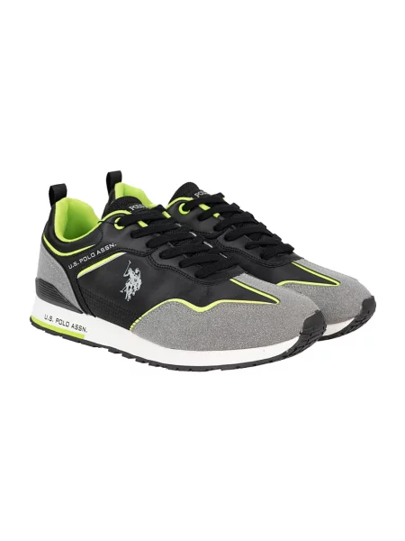 Sneakersy U.s Polo Assn. skórzane czarne