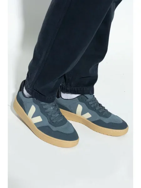 Sneakerși Veja din piele de căprioară albastru