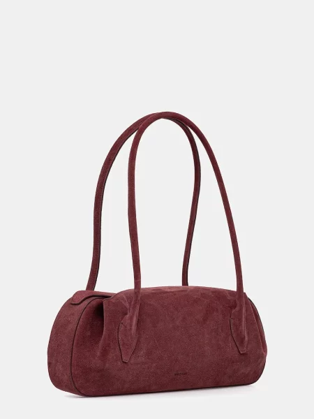 Yuzefi torebka zamszowa OYSTER bordowy