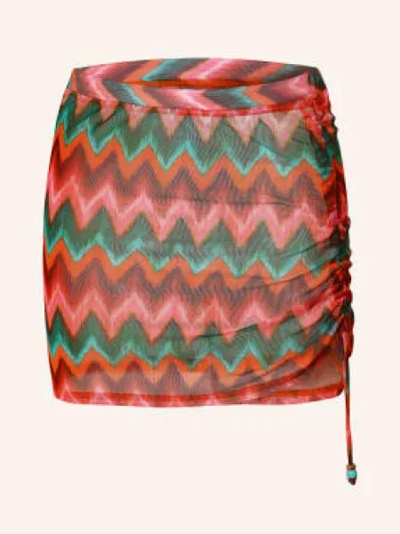 Banana Moon Spódnica Z Siateczki Malani Nalikatu Z Ozdobnymi Perełkami orange pomarańczowa