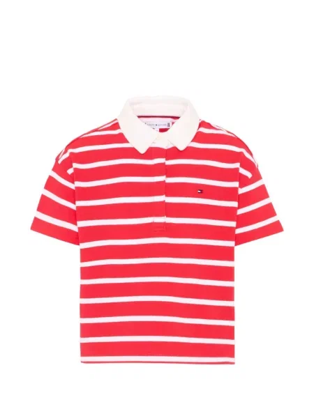 Koszulka polo dziecięca Tommy Hilfiger czerwona