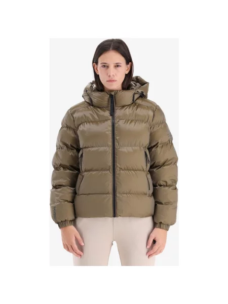 Kurtka z kapturem Superdry Luxe Sports M brązowa