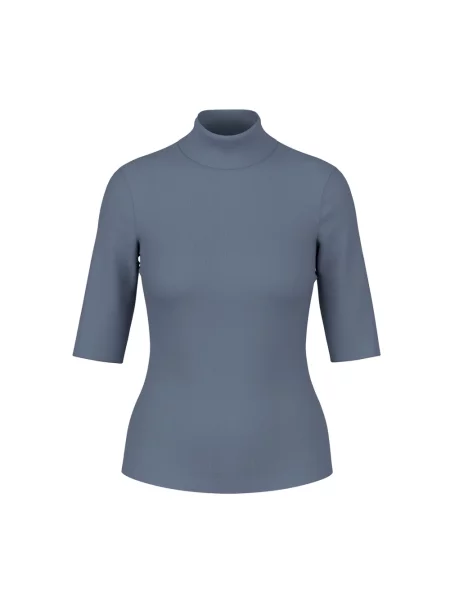 Sweter z golfem Marc Cain niebieski