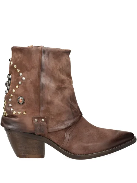 Botine A.s.98 din piele cu tepi maro