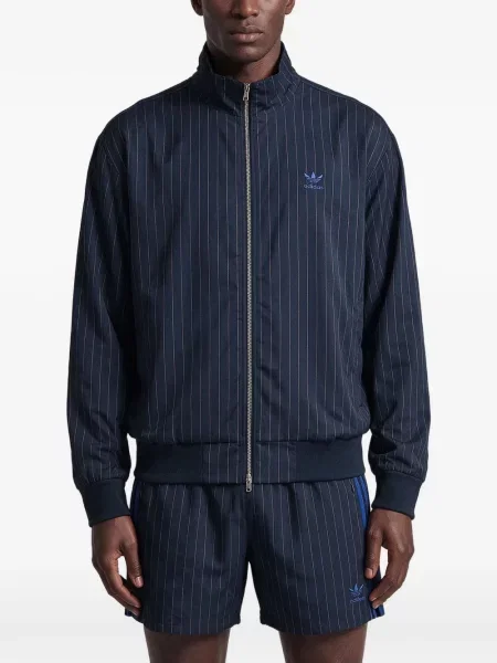 Mikina na zips Adidas modrá