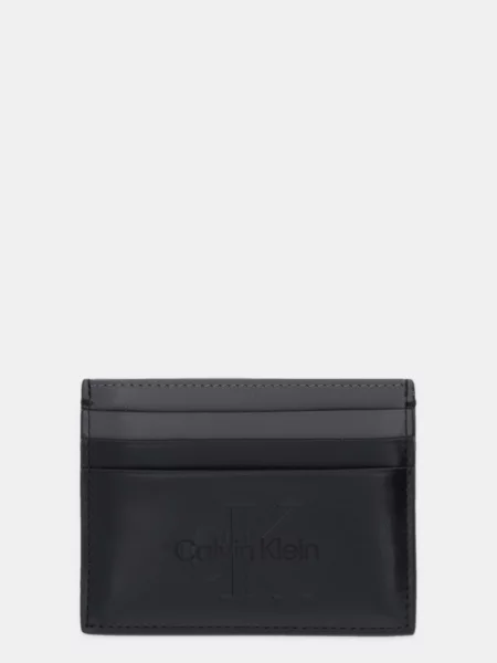 Calvin Klein etui na karty skórzane czarny