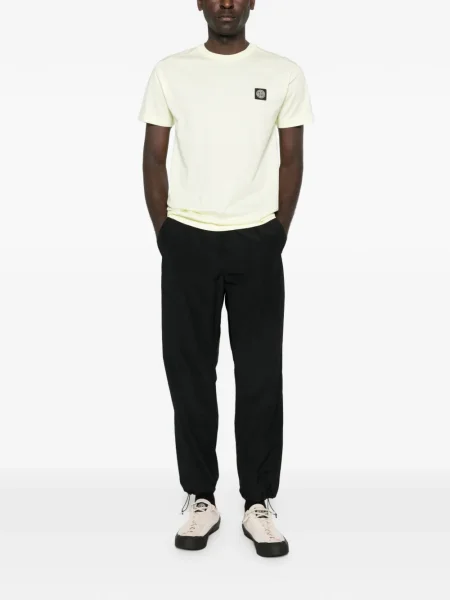 Къс тениска Stone Island с кръгло деколте камъни
