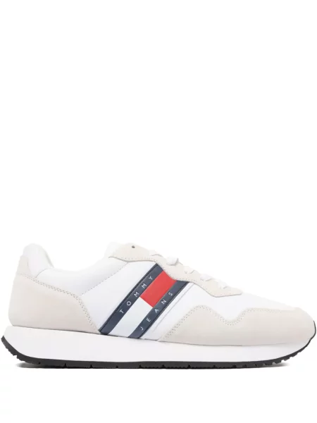 Sneakerși Tommy Jeans din piele alb
