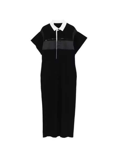 Rochie midi Sacai până la genunchi de costum negru