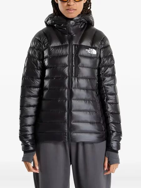 Geacă cu puf The North Face cu glugă negru