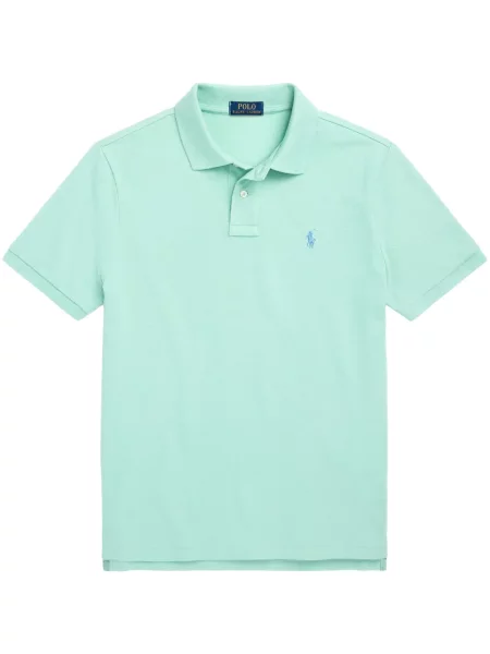 Αρκουδάκι polo Polo Ralph Lauren υφαίνω διαγωνίως με σχέδιο μπλε