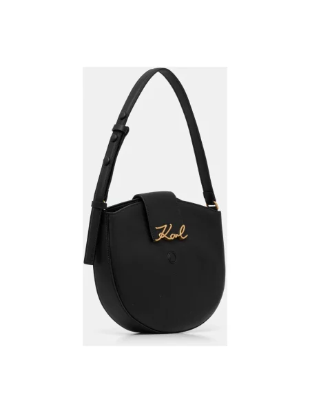 Karl Lagerfeld torebka skórzana K/SIGNATURE czarny