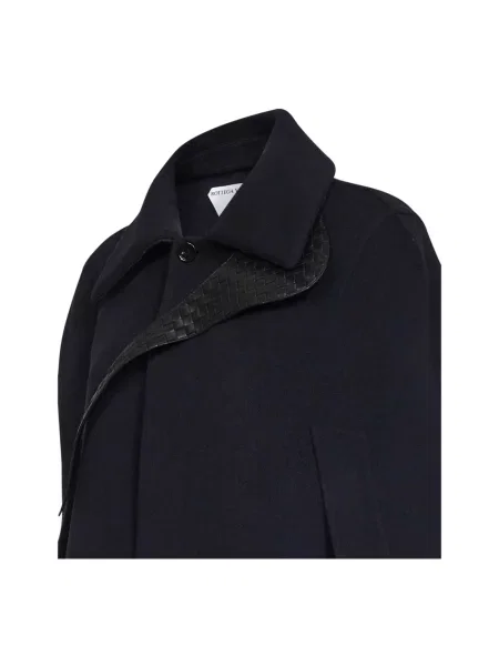Kurtka Bottega Veneta wełniana niebieska