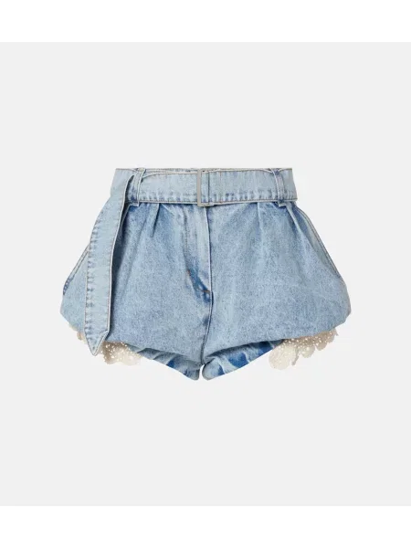 Szorty jeansowe Magda Butrym niebieskie