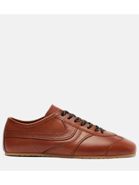 Sneakerși Dries Van Noten din piele maro