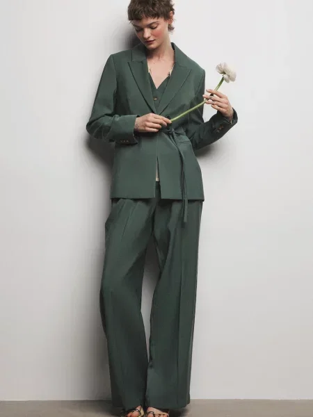 Medicine Sacou feminin cu vâscoză verde