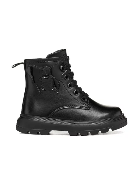 Geox botine pentru copii din piele KIDDARTAH negru