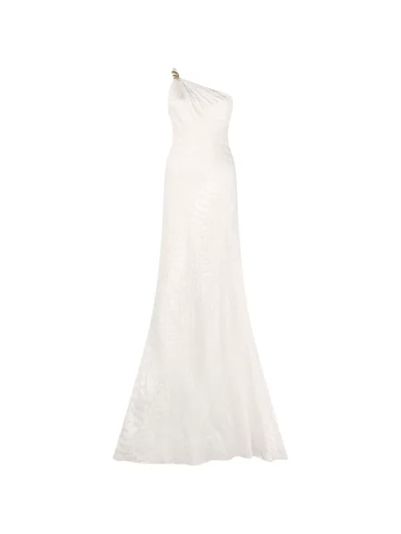 Rochie maxi Roberto Cavalli cu imagine cu un umăr gol de costum