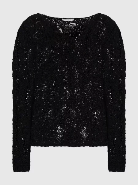 Ажурний светр з проріхами Gauchere чорний