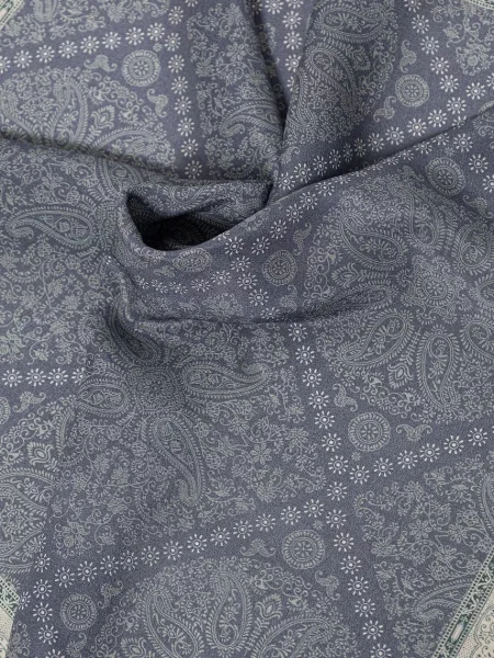 Шовкова хустка на шию Answear.LAB візерунок синій