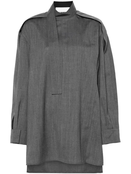 Bluză Jil Sander de lână gri